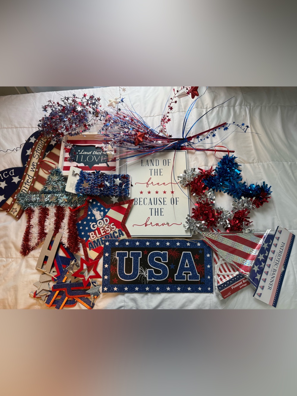 Patriotic Decorations Red White & Blue